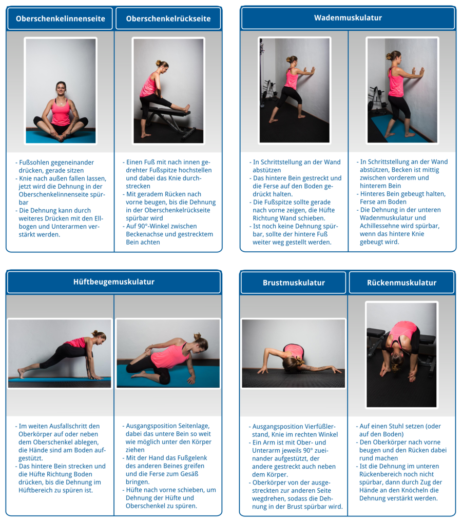 Dehnübungen - Susi von 80-20.fit zeigt die richtige Technik verschiedener Dehnübungen